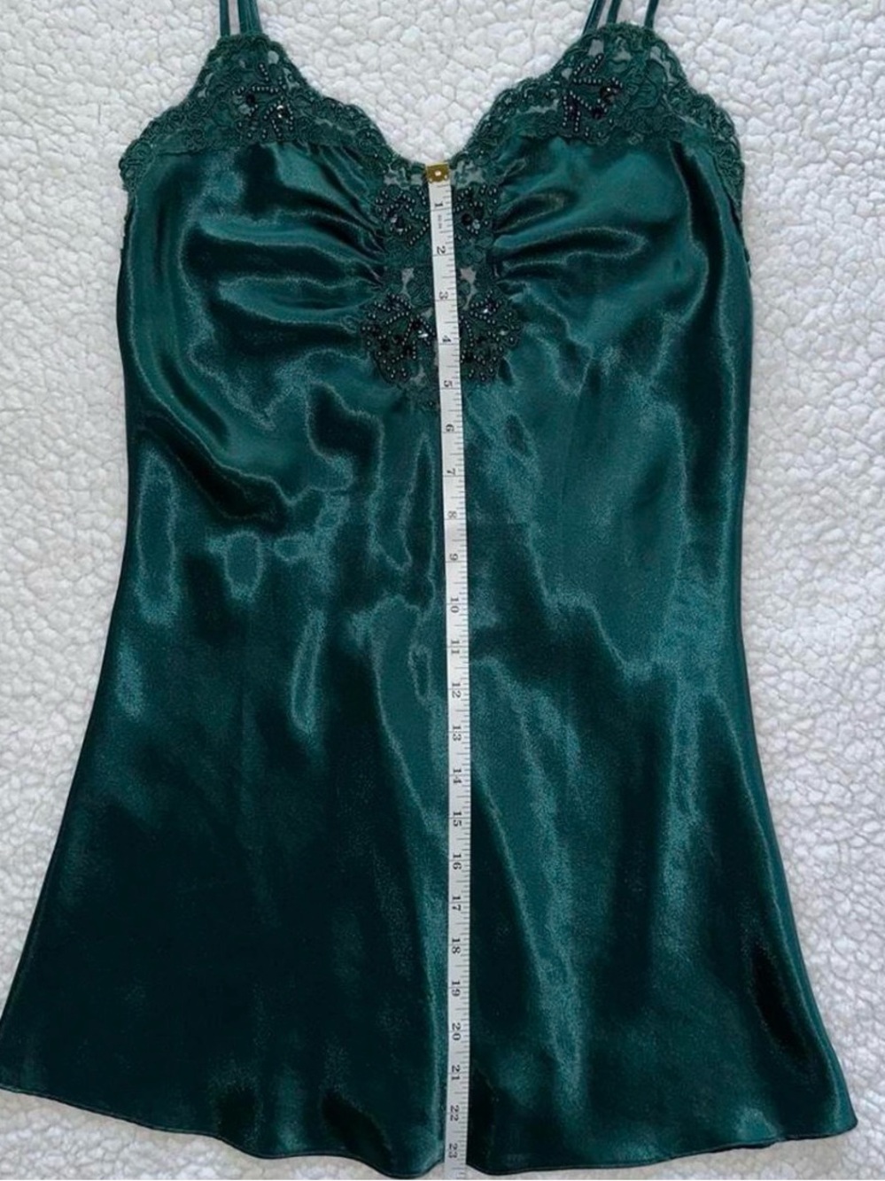 Gold Label Victoria’s Secret vintage VTG emerald forest green dress - Picture 7 of 7